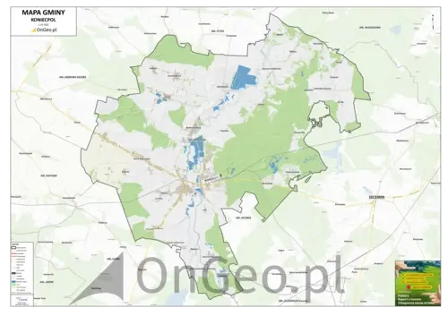 Mapa gminy Koniecpol